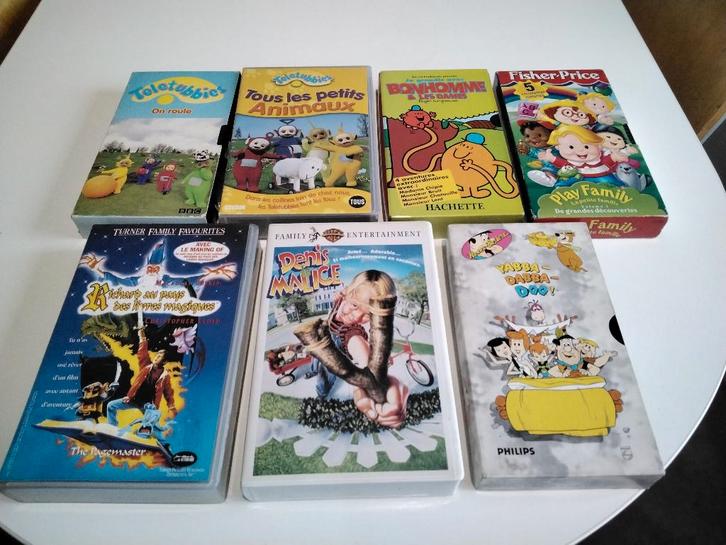 Lot de 7 cassettes VHS pour enfants/films- histoires..., CD & DVD, VHS | Enfants & Jeunesse, Utilisé, Enlèvement ou Envoi