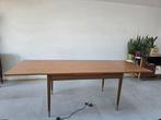 Vintage teak eettafel mèt 6 stoelen, uitklapbaar, Ophalen