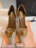 Vintage daim gucci pumps maat 38,5, Verzenden, Zo goed als nieuw, Pumps