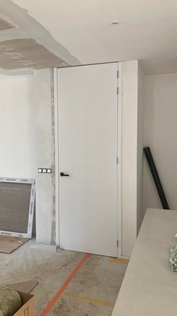 Binnendeur 90x250 incl. omkasting en klink, Ophalen, Binnendeur