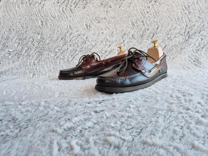 Paraboot T40 bootschoenen van bruin gepatineerd leer, Kleding | Heren, Schoenen, Gedragen, Espadrilles of Moccasins, Bruin, Verzenden