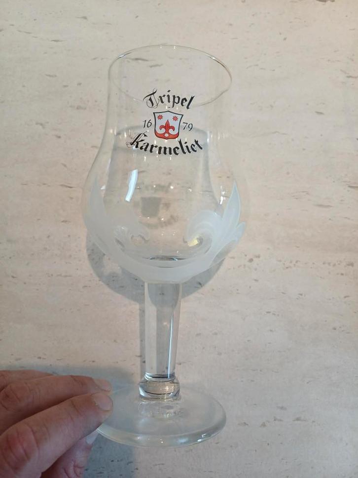 Tripel Karmeliet bierglas, Verzamelen, Glas en Drinkglazen, Zo goed als nieuw, Bierglas, Ophalen