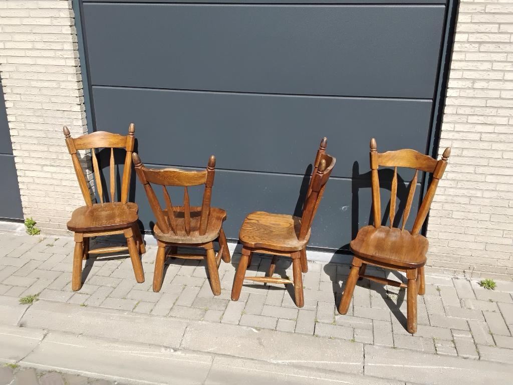 GRATIS 4 stoelen eetkamer eikenhout, Ophalen