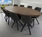 Grande table ovale en bois 8 personnes, Maison & Meubles, Enlèvement, Ovale, Métal