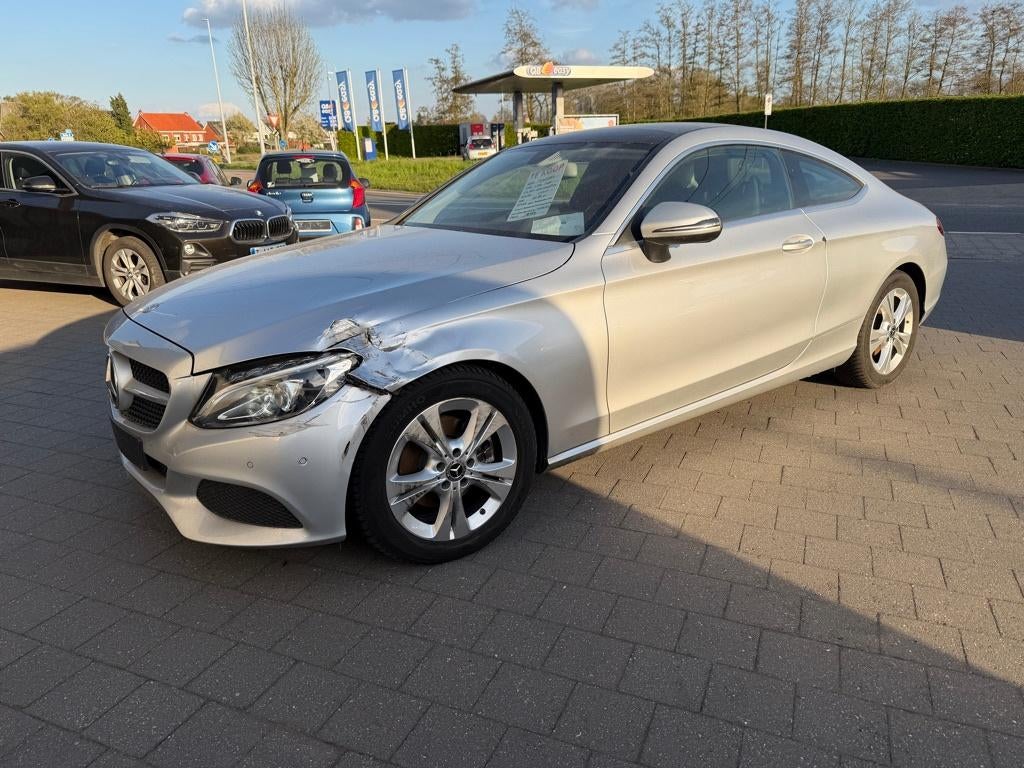 Voiture accidentée Mercedes C Coupe 220 cdi, Autos, Mercedes-Benz, Cuir, Argent ou Gris, Achat, Euro 6