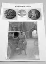 Bürgerbräukeller Putsch 1924, penning + foto's + PK, Verzamelen, Verzenden, Overige soorten, Embleem of Badge