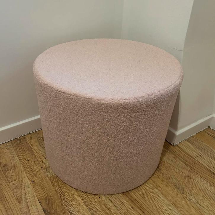 Teddy poef, Huis en Inrichting, Zetels | Voetbanken en poefs, Zo goed als nieuw, Rond, Stof, Ophalen of Verzenden