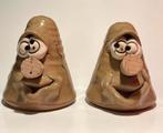 Vintage, mooie lelijke aardewerkset met peper en zout, Ophalen of Verzenden