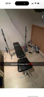 Fitness bank alles wat je op de foto ziet zit er bij, Ophalen, Zo goed als nieuw, Benen, Fitnessbank