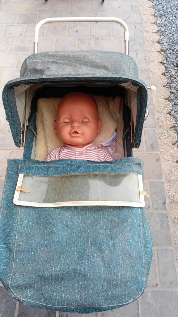 Kinderwagen kleine kl blauw + pop, Ophalen, Kinderwagen