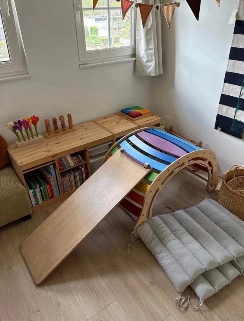 PRIJSDALING - Katehaa Toys klimrek/glijbaan/wobbel/pikler, Kinderen en Baby's, Ophalen, Gebruikt, Glijbaan