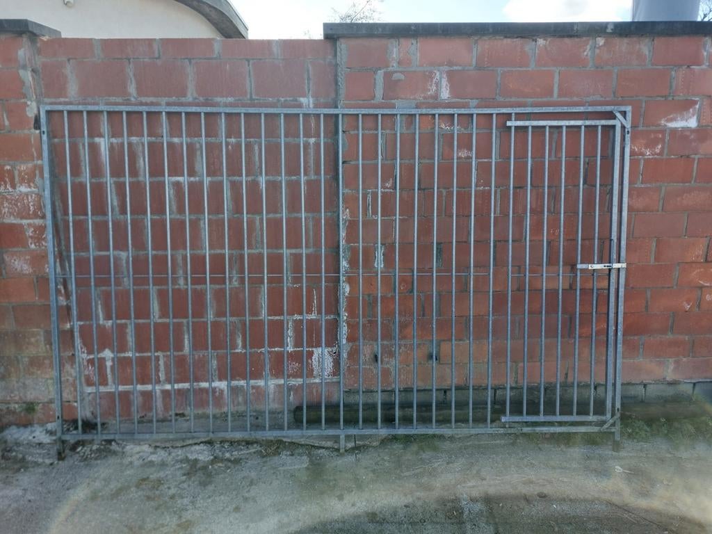 hondenrenpanelen (2x3m + 2x1m) – Prima staat, Tuin en Terras, Tuinhekken en Hekwerk, Zo goed als nieuw, Overige materialen, Met poort