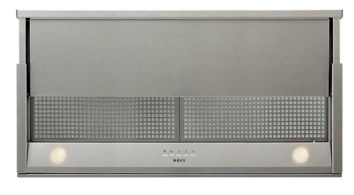 Novy dampkap 655, Inox, recent model, Elektronische apparatuur, Afzuigkappen, Zo goed als nieuw, Inbouw, Onderbouw afzuigkap, 400 tot 600 m³ per uur