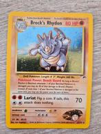 Brock's Rhydon holo gym heroes 2/132, Ophalen of Verzenden, Zo goed als nieuw, Losse kaart, Foil