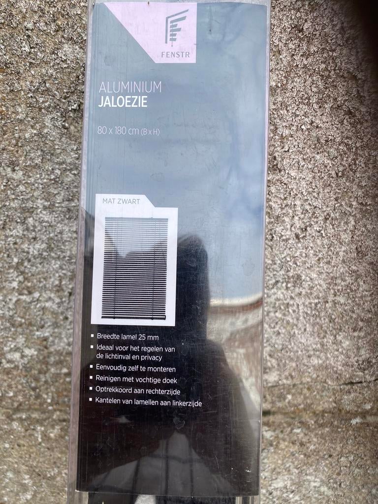 Aluminium lamellen 80 b x 180 h, Ophalen, Zwart, Nieuw, 50 tot 100 cm