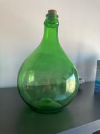 Vintage glazen demijohn fles, Ophalen, Gebruikt, Glas, Minder dan 50 cm