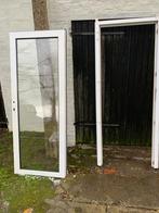Pvc deur met glas 87 breed en 2 m03, Enlèvement, Utilisé, Verre
