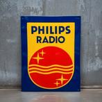 Emaille Schild PHILIPS RADIO Origineel Reclamebord Jaren '50, Envoi, Utilisé, Panneau publicitaire
