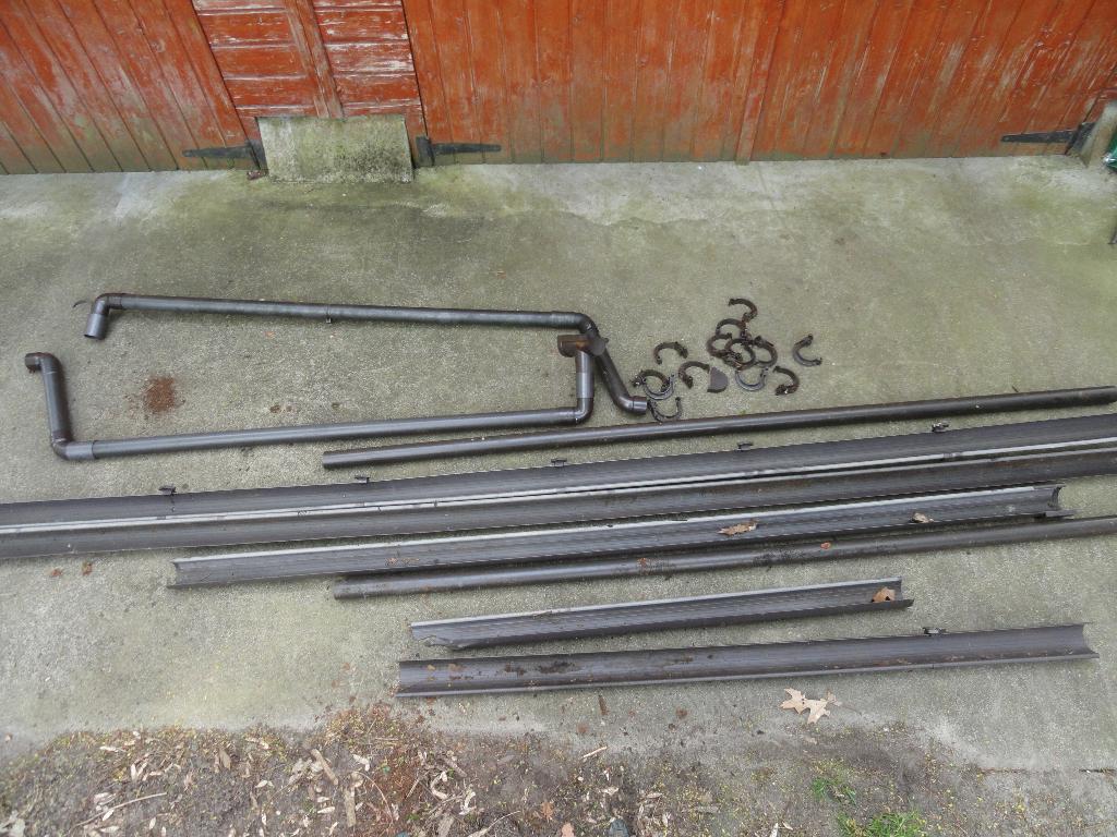 Dakgoten en afvoerbuizen voor tuinhuis, Ophalen, Overige materialen, Gebruikt, Tuinhuis