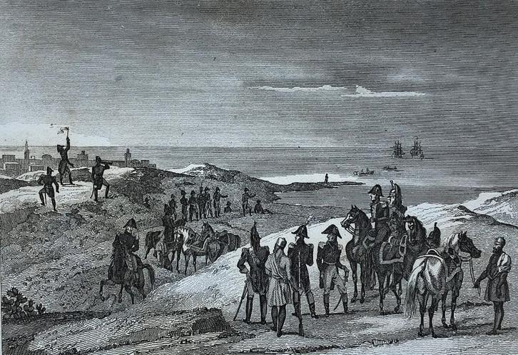 Départ de Bonaparte pour revenir en France, Antiek en Kunst, Kunst | Etsen en Gravures, Ophalen of Verzenden