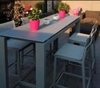 Design aluminium tuinset | Hoge tafel + 4 stoelen, Tuin en Terras, Ophalen