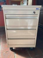 Vintage industriële ladenblok, Huis en Inrichting, Kasten | Ladekasten, Ophalen, Gebruikt, 3 of 4 laden, Metaal