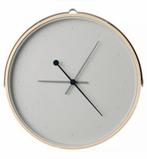 Belle horloge murale neuve cadre métallique gris clair neuve, Maison & Meubles, Enlèvement, Comme neuf, Horloge murale