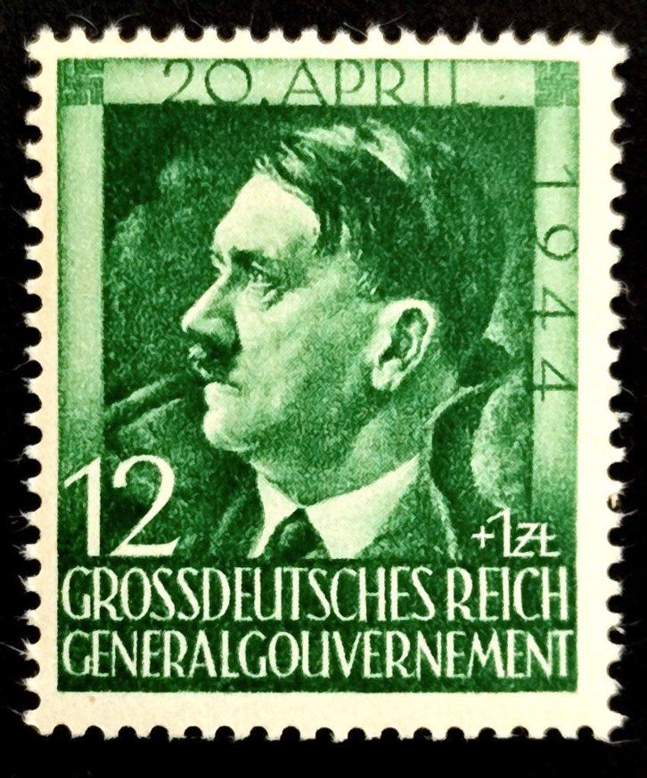 Gen.Gouv.: 55ste verjaardag A.Hitler 1944 POSTFRIS, Timbres & Monnaies, Timbres | Europe | Allemagne, Non oblitéré, Autres périodes