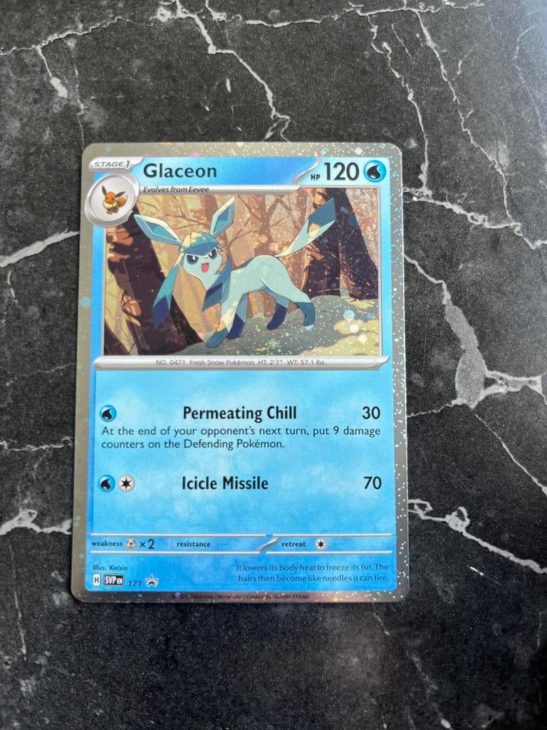 Glaceon Black Star Promo 171 Prismatic Evolutions, Ophalen of Verzenden, Zo goed als nieuw