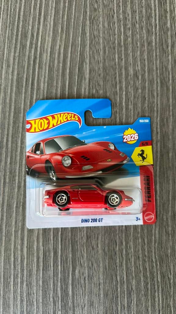 Ferrari Dino 206 gt hot wheels, Ophalen of Verzenden, Nieuw, Auto