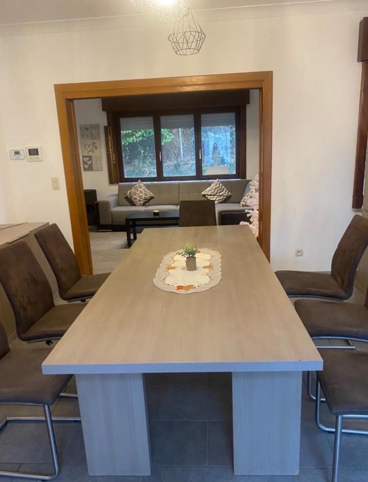 Grote eettafel, Huis en Inrichting, Tafels | Eettafels, Gebruikt, Vijf personen of meer, Ophalen