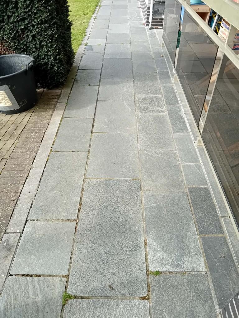 Terras tegels natuursteen en stukken blauwe steen gratis, Ophalen, Natuursteen