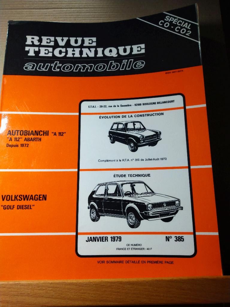 RTA 385 - Volkswagen Golf Diesel - janvier 1979, Autos : Divers, Modes d'emploi & Notices d'utilisation, Enlèvement ou Envoi