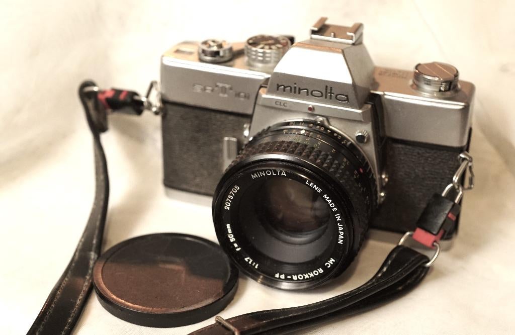 Minolta srt 101 + Minolta MC 50 mm 1.7, TV, Hi-fi & Vidéo, Enlèvement ou Envoi, Utilisé, Reflex miroir, Minolta