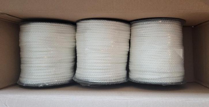 3 rollen 100m o.a. vlaggenmast touw gevlochten polypropyleen, Divers, Drapeaux & Banderoles, Neuf, Enlèvement ou Envoi