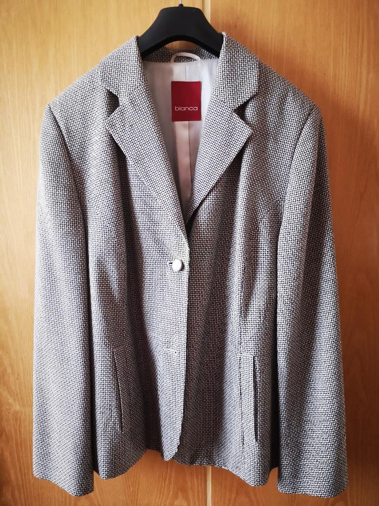 Blazer in wit en zwart Bianca maat 46, Kleding | Dames, Ophalen of Verzenden, Maat 46/48 (XL) of groter, Wit