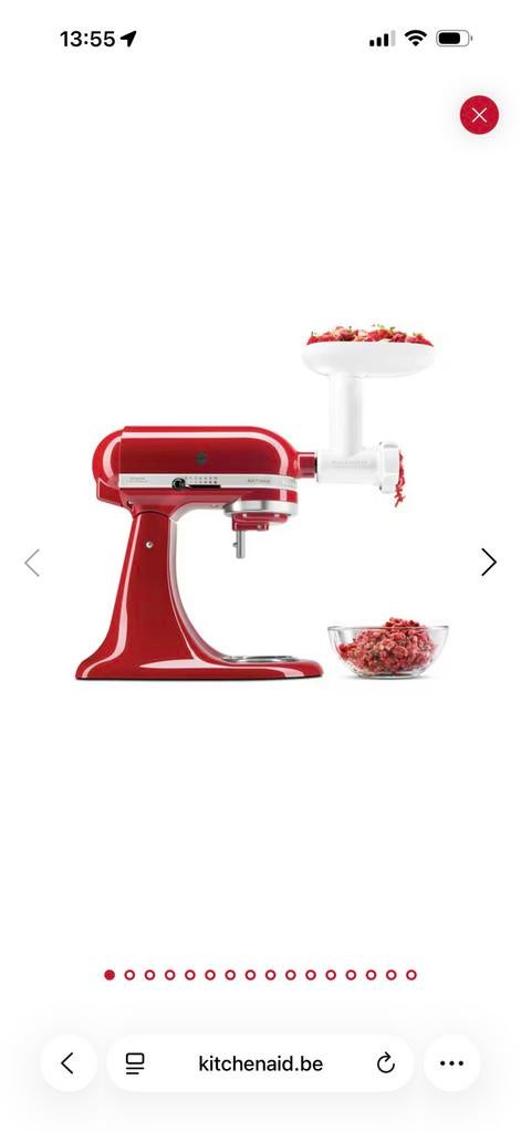 Vleesmolen kitchenaid, Zakelijke goederen, Ophalen, Nieuw in verpakking, Bakkerij en Slagerij