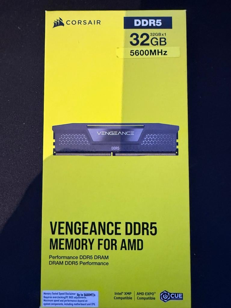 Corsair VENGEANCE 32GB (1x32GB) DDR5 DRAM 5600MT, Informatique & Logiciels, Mémoire RAM, Neuf, 32 GB, Enlèvement ou Envoi, Desktop