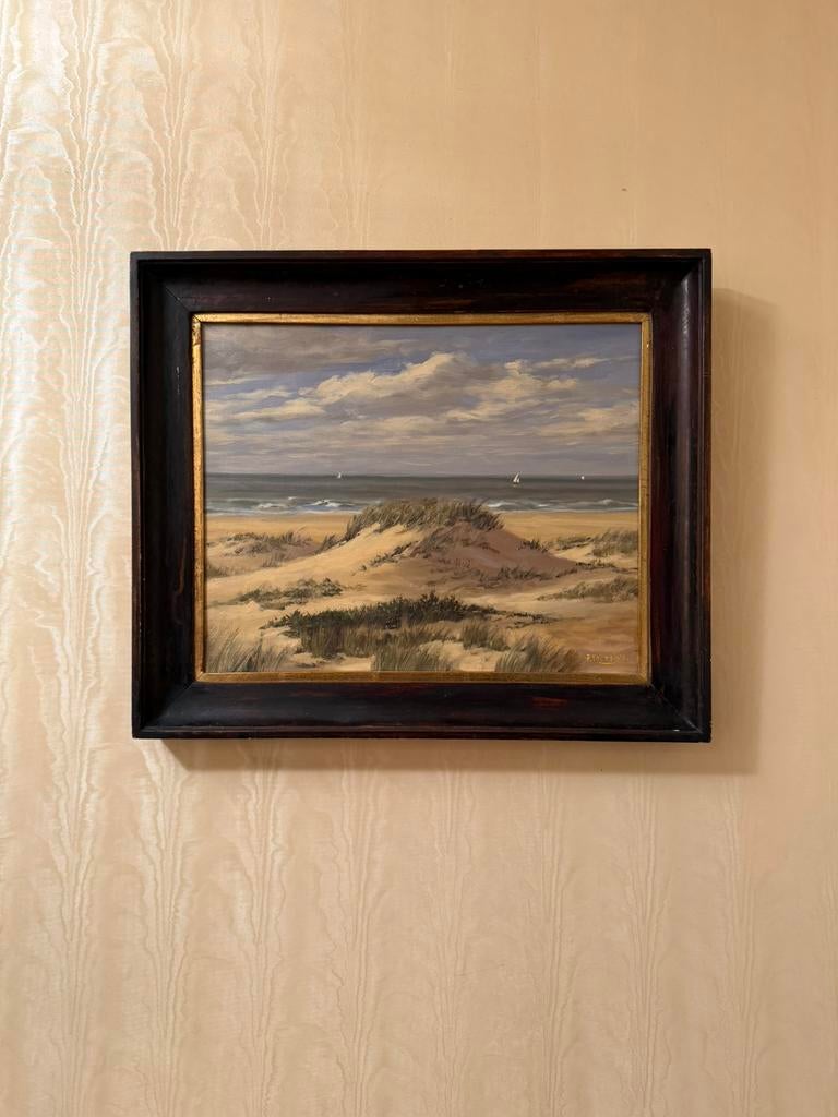 Tableau François Touraine peintre belge  Dunes 51x43, Antiquités & Art, Enlèvement