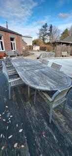 Table de jardin en teck, Jardin & Terrasse, Enlèvement, Utilisé, Ovale, Bois de teck