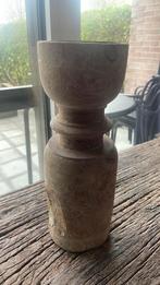 Houten verweerde oude kandelaar hoffz stijl, Huis en Inrichting, Ophalen of Verzenden, Zo goed als nieuw