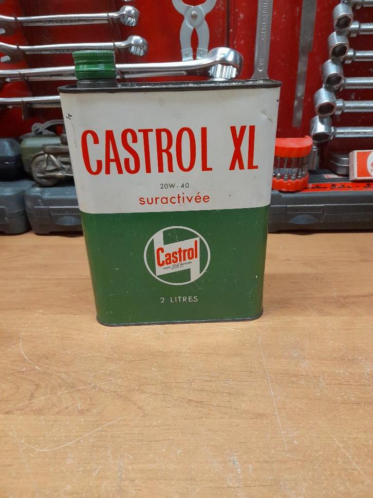 ancien bidon huile vide castrol xl 20w40, Collections, Marques & Objets publicitaires, Utilisé, Autres types, Envoi