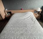 Slaapkamer (bed met kast), Huis en Inrichting, Slaapkamer | Complete slaapkamers, Ophalen, Gebruikt, Tweepersoons, Houtlook