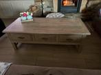 Landelijke salon tafel met 3 laden zeer handig, Ophalen, Zo goed als nieuw