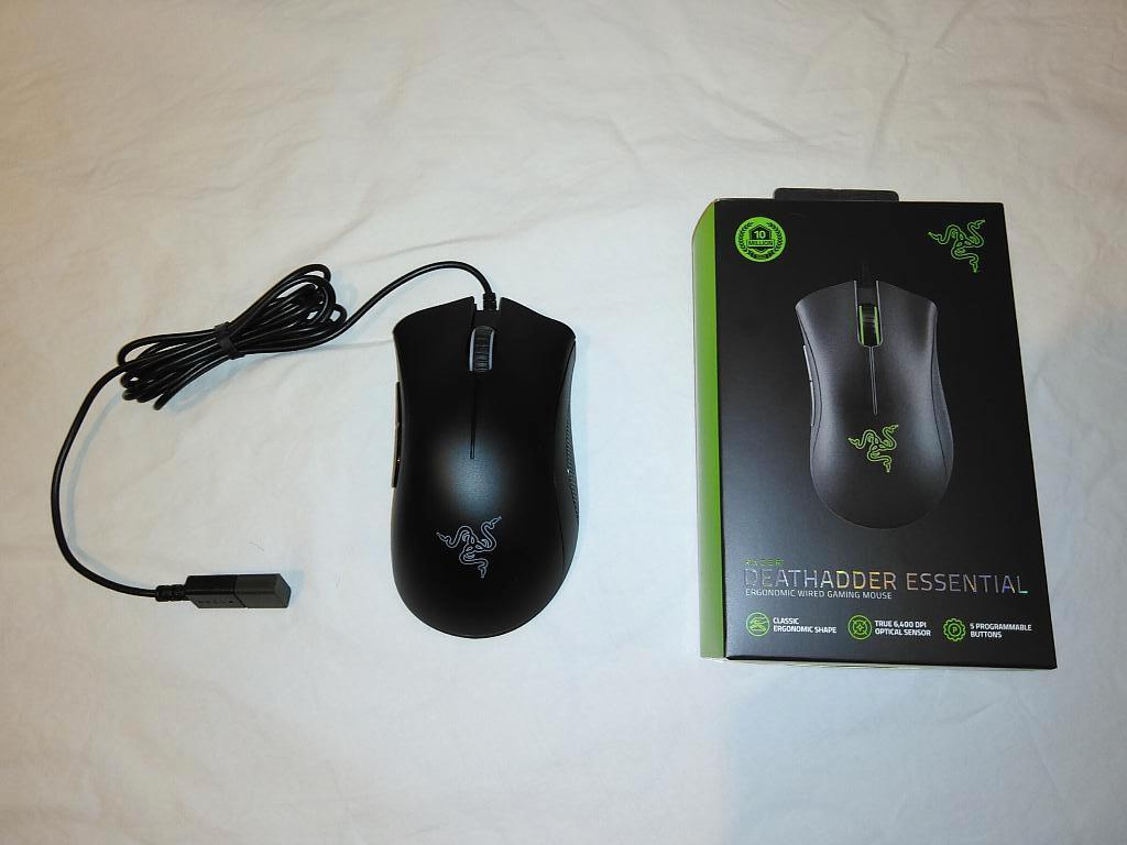 Muis Razer Deathadder Essential zwart nieuw, Computers en Software, Muizen, Nieuw, Muis, Linkshandig, Rechtshandig, Bedraad, Gaming muis