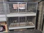 Dubbele voliere, Dieren en Toebehoren, Vogels | Hokken en Kooien, Ophalen, Gebruikt, Aluminium, Volière