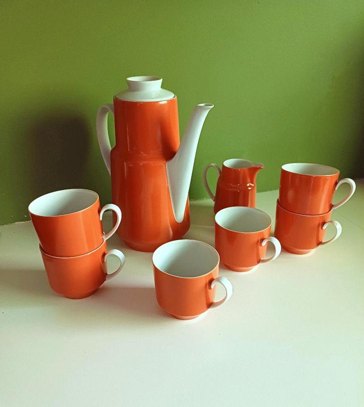 Service à café vintage orange Winterling Bavaria, Maison & Meubles, Cuisine | Vaisselle, Enlèvement