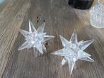 Paire de chandeliers en verre en forme d'étoile pointue  SIA, Enlèvement ou Envoi