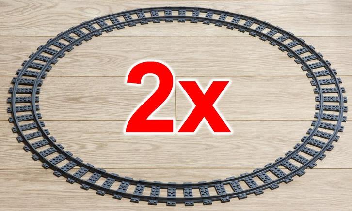 Lego sporen bochten 32 stuks, goed voor 2 volledige cirkels, Kinderen en Baby's, Speelgoed | Bouwstenen, Zo goed als nieuw, Ophalen of Verzenden