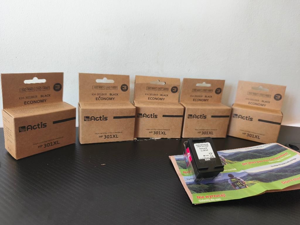 Pak van 10 x HP 301XL zwarte Deskjet Envy-cartridges, Ophalen of Verzenden, Nieuw, Cartridge, HP